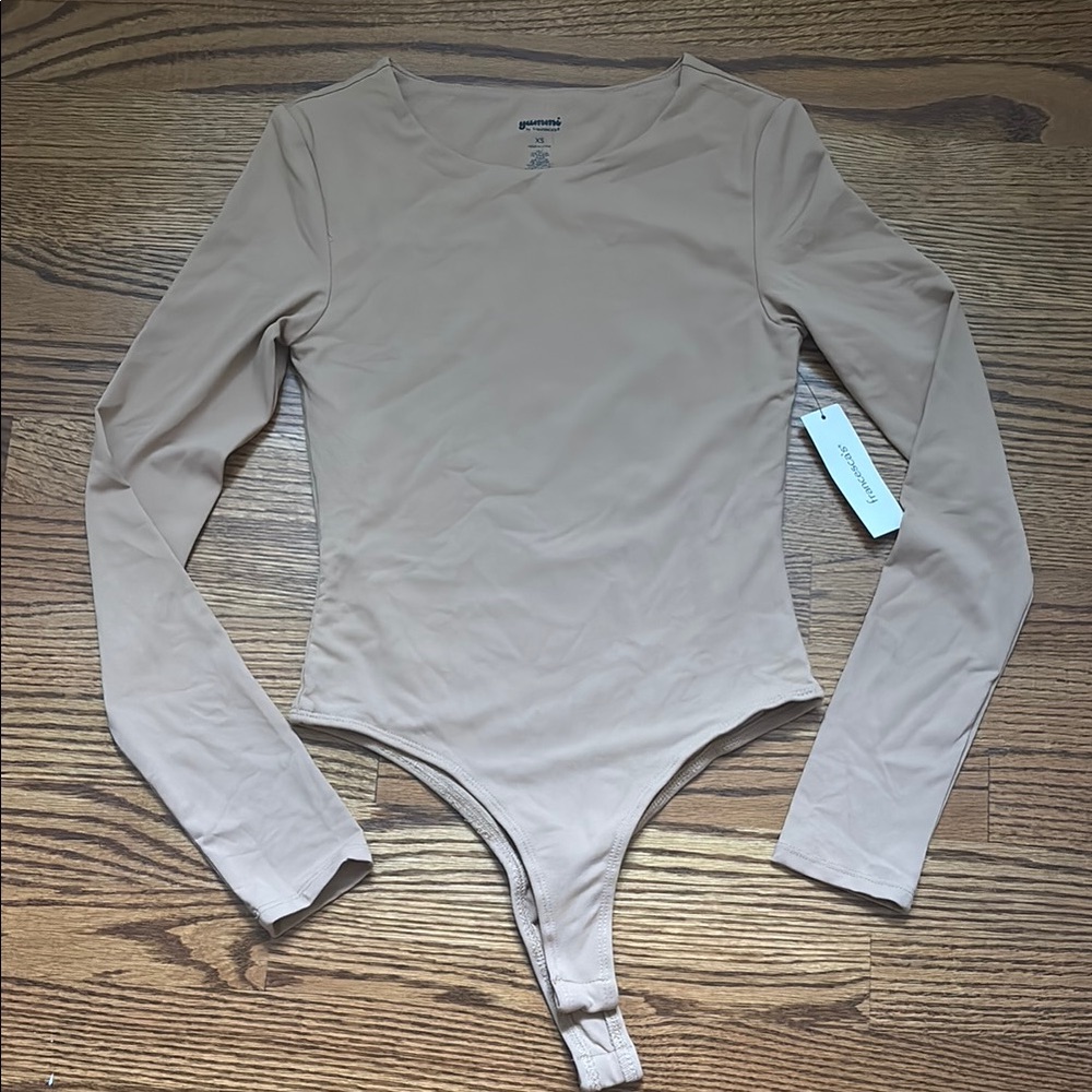 Francesca's Collections Tan Bodysuit